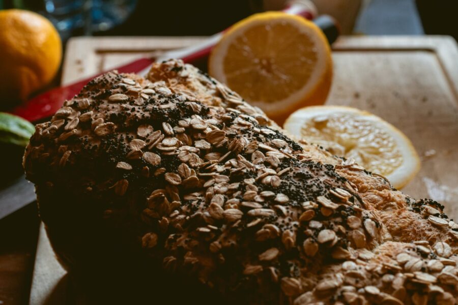 Super kruh: recept, close up photo of an oat bread