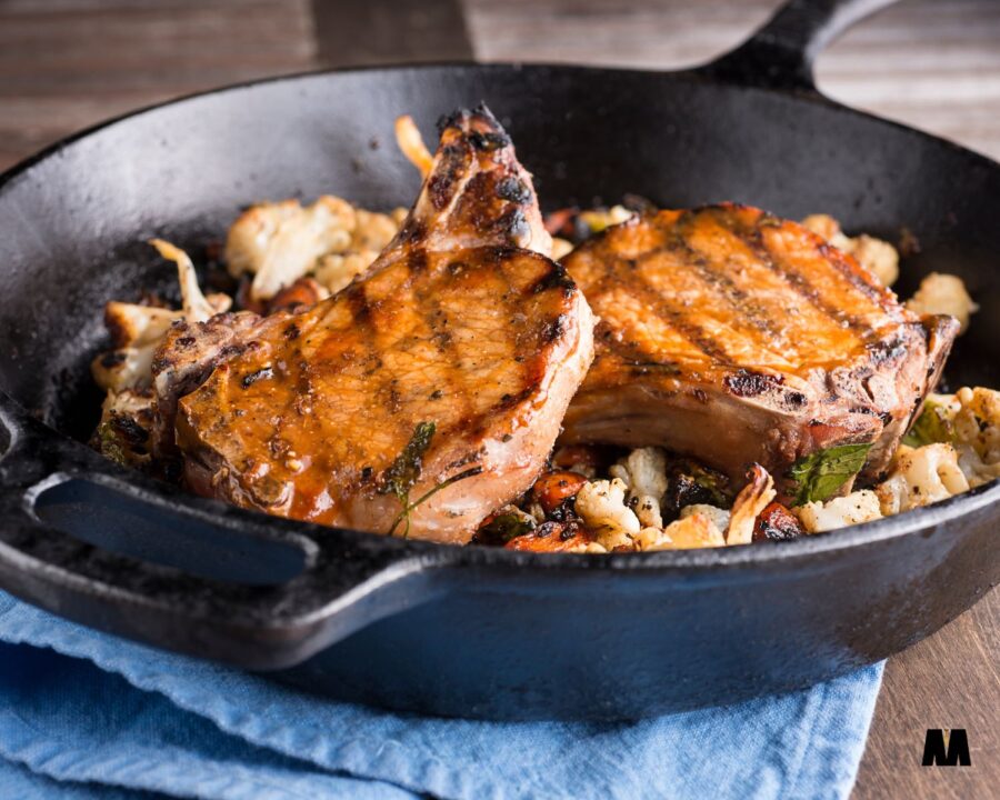 Svinjski kotleti s pireom od bundeve